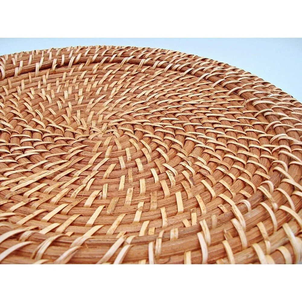 Handmade Charger Plate Placemat Sunburst Woven Artisan Crafted Rustic Table Deco